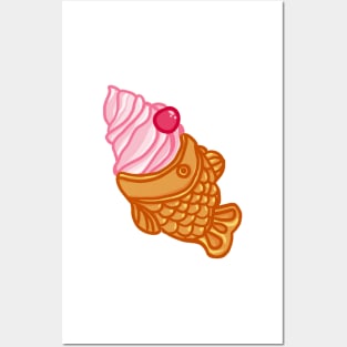 Strawberry Cream Taiyaki Posters and Art